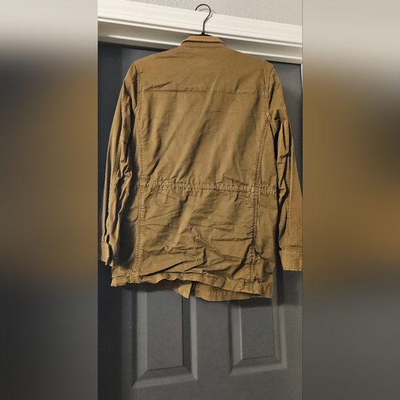 Lucky Brand Women's Green Cargo Military Utility Jacket Size S Button Pockets - Picture 4 of 13